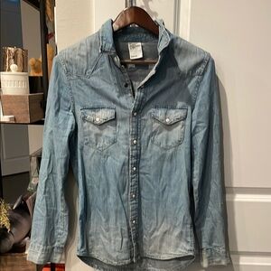 H&M Light Blue Denim Shirt